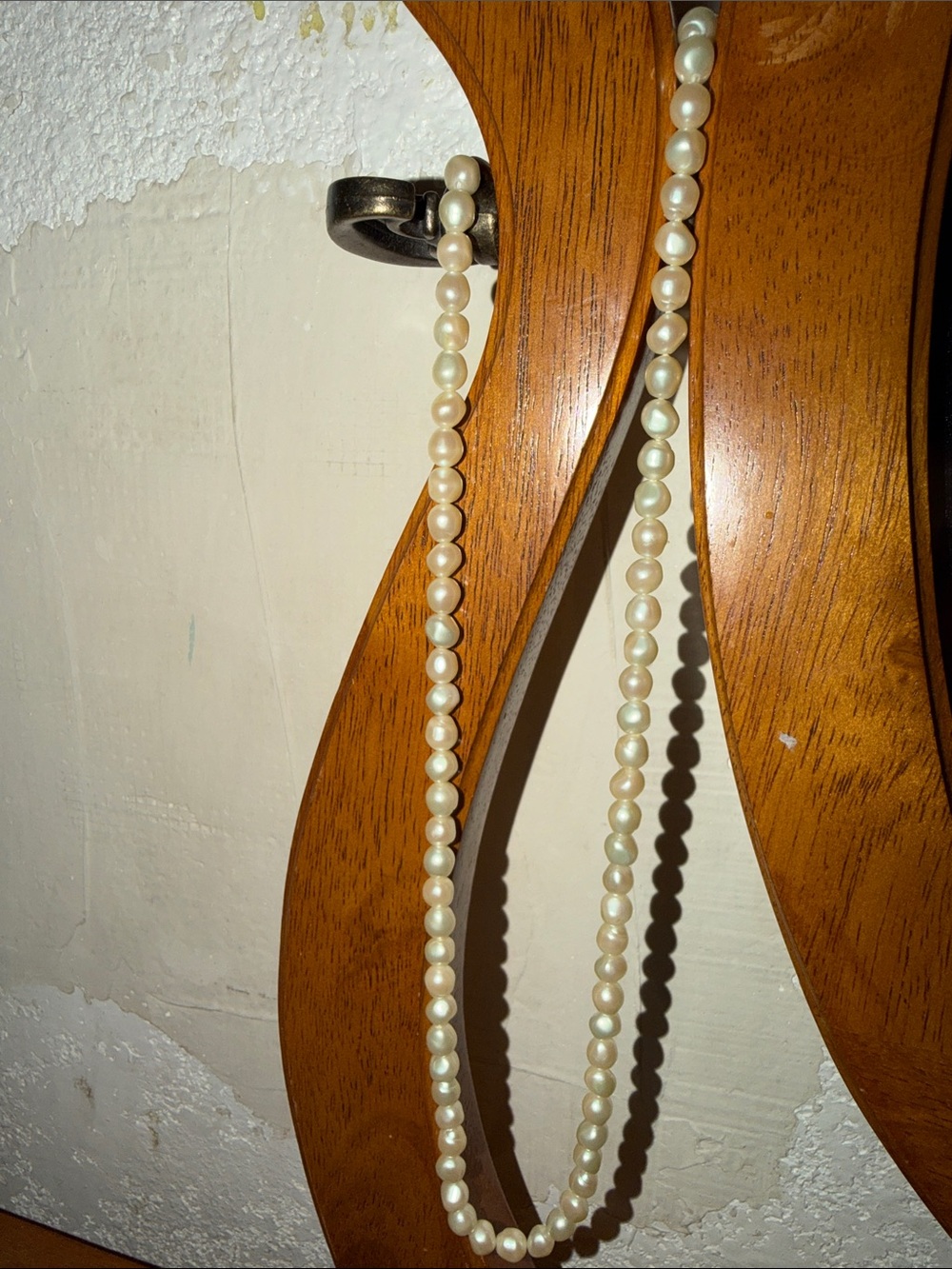 Hand Crafted Cream Pearl Strand Necklace